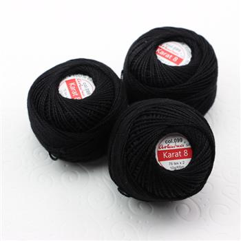 Kordonek Karat 8 czarny 10g/65m
