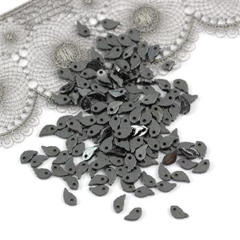 Hematyt grafitowy listek 6x3mm [20szt]