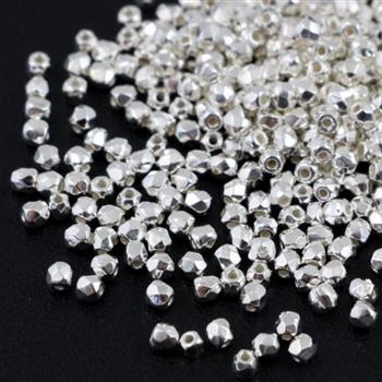 Fire Polish 3mm Silver Plated HQ [40szt]