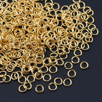 Ogniwo metalowe otwarte złote 5x0,8mm [50szt]