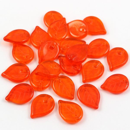 Listek szklany pomarańczowy 18x13mm [6szt]