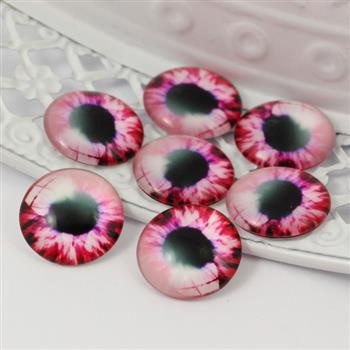 Kaboszon szklany z grafiką oko moneta 20mm