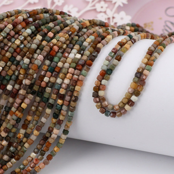 Agat Alashan kostka fasetowana 3mm [sznur 39cm]