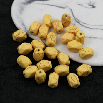 Howlit żółty prostopadłościan 12x8mm