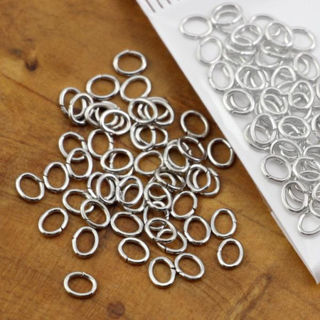 Ogniwo metalowe elipsa otwarte 5x4mm [50szt]