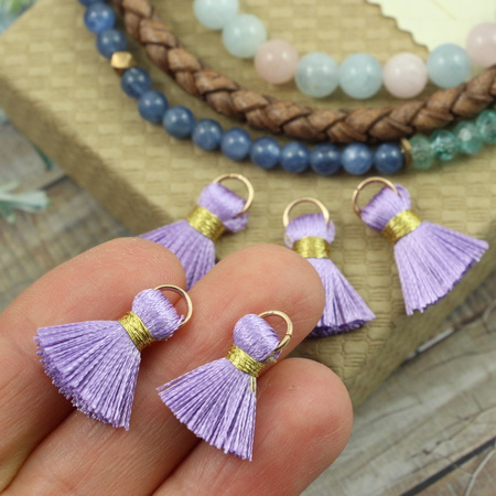 Chwost wiskozowy liliowy z ogniwem 20x6mm