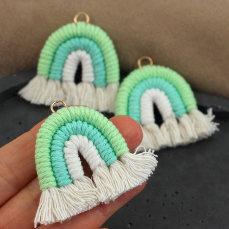 Chwost zawieszka tęcza wielokolorowa 35mm