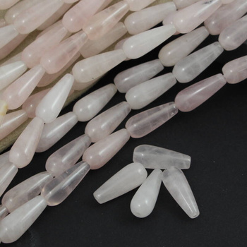 Kwarc różowy kropla gładka 20x8mm