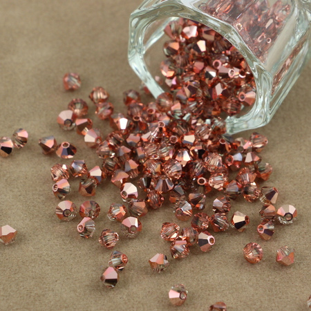 Preciosa Bicone Bead Rondelle Crystal Capri Gold 4mm [20szt]