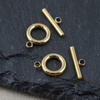 Zapięcie mini toggle stal szlachetna pozłacana 10mm