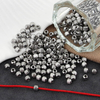 Przekładka kula fakturowana stal szlachetna 3mm [20szt]