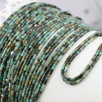 Turkus afrykański wałek 4x2mm [sznur 38cm]