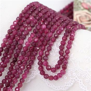 Rubin kula fasetowana 4mm [10szt]