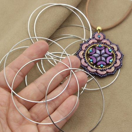 Geometrix metalowa baza obręcz srebrna 60mm