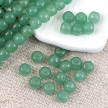 Awenturyn zielony oponka gładka 8x7mm