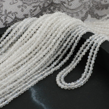 Kamień księżycowy kula fasetowana 2mm [sznur 39cm]