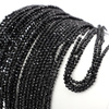 Spinel czarny kula fasetowana 3mm [sznur 39cm]