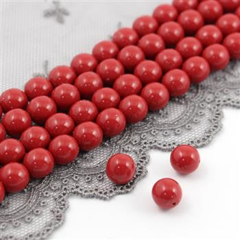 Preciosa Nacre Round Pearl Maxima Cranberry 4mm [10zt]