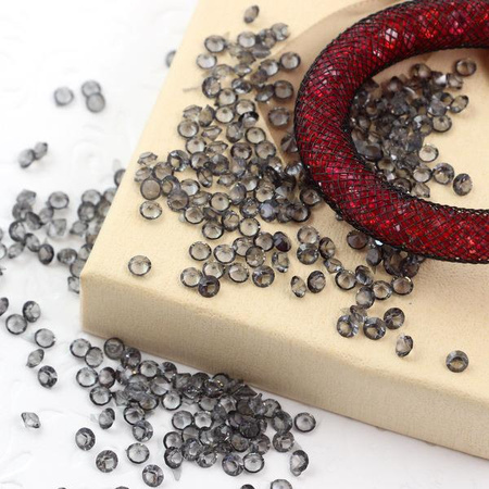Diamenciki akrylowe transparentne do siatki grafitowe [ 6g ]