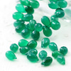 Zielony onyks kropla fasetowana 8x6mm