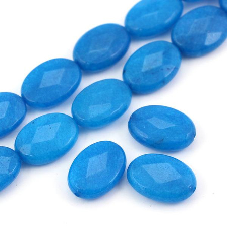 Jadeit owal fasetowany niebieski 18x13mm