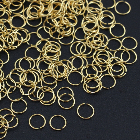 Ogniwo otwarte srebrne pozłacane 6x0,6mm Ag925 [10szt] 