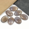Kaboszon agat szary owal 25x18mm