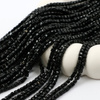 Turmalin czarny kostka fasetowana 3mm [sznur 39cm]