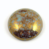 Kaboszon szklany Opaque Aqua Bronze 18mm