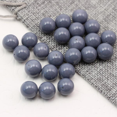 Koralik szklany kula szara 12mm