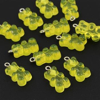 Miś żelek akrylowy żółty 17x11mm