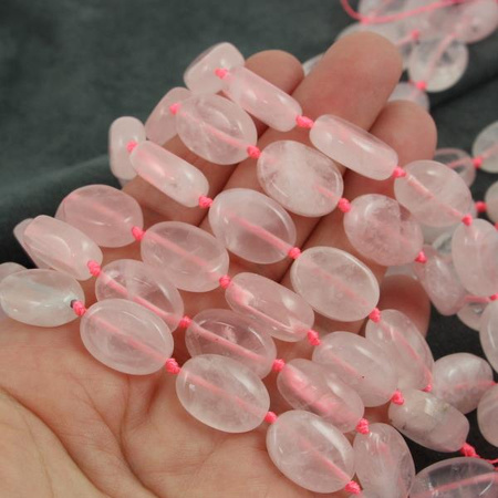 Kwarc różowy owal 18x13mm