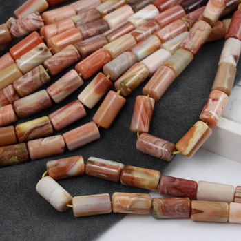 Agat różowa botswana wałek gładki 16x8mm