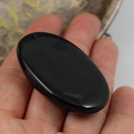 Agat zawieszka owal pomarańczowy 54x35mm