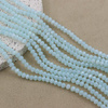 Kryształek szklany oponka fasetowana turkusowa 4x3mm [sznur 42cm]