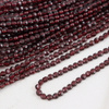Granat moneta fasetowana 4mm [sznur 39cm]