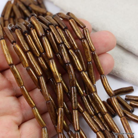 Koral złoty patyczek wałek 15x5mm