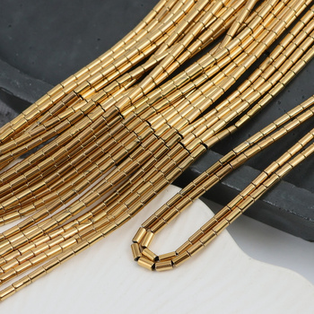 Hematyt złoty mini wałek 4x2mm [sznur 39cm]