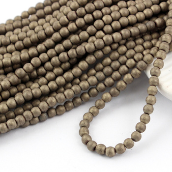 Hematyt brunatny matowy kula gładka 4mm [sznur 39cm]