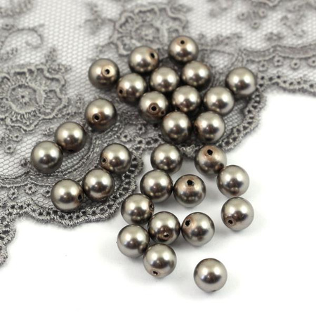 Preciosa Nacre Round Pearl Maxima Dark Grey 4mm [10szt]