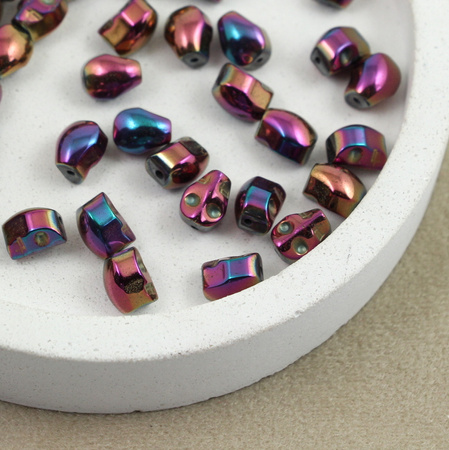 Hematyt złoto-różowy czaszka 8x6mm