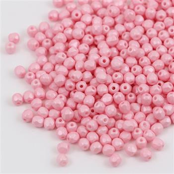 Fire Polish 3mm Alabaster Pink Powdery Silk Matted [40szt]
