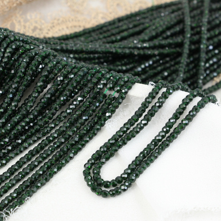 Szmaragd nilu oponka fasetowana 3x2mm [sznur 38cm]