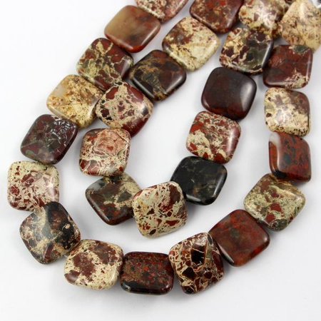 Jaspis brekcjowy kwadrat 21x21mm