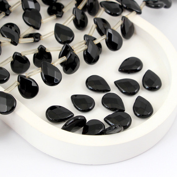 Onyks łezka fasetowana 14x10mm [wszerz]