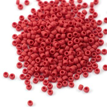 Toho Round 8/0 Opaque Frosted Pepper Red [10g]