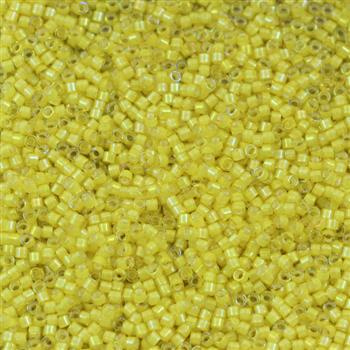 Miyuki Delica 11/0 White Lined Yellow AB [5g]