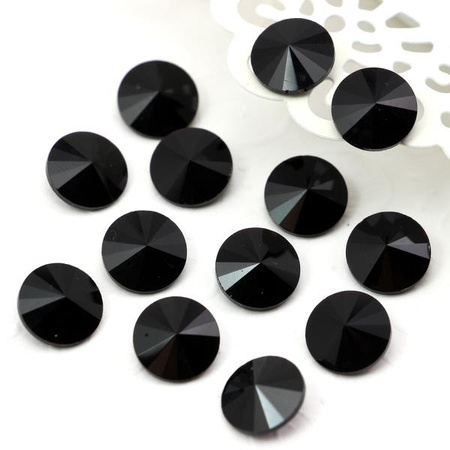 Kaboszon szklany moneta stożkowa fasetowana jet 12mm