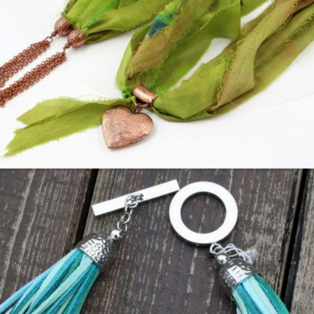 Tulejka metalowa młotkowana srebrna 14mm