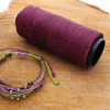 Sznurek do makramy brazylijski woskowany Plum 1mm [szpula 144m]